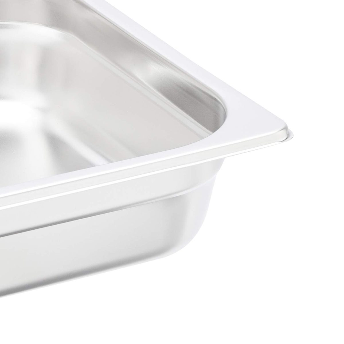 AmazonCommercial 1/2 Size x 2-1/2" Deep, Anti-Jam Stainless Steel Steam Table/Hotel Pan, 22 Gauge, Pack of 2