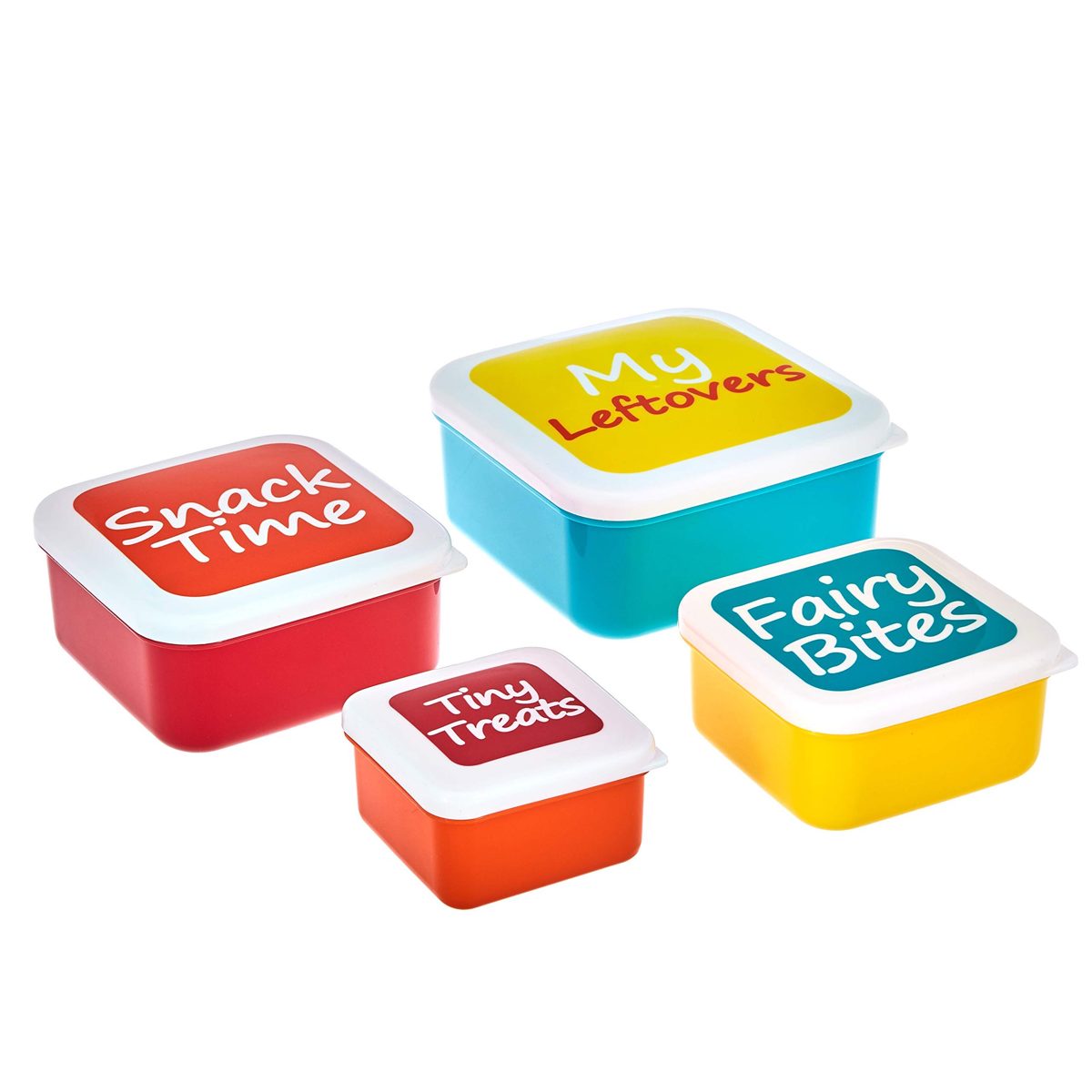 (Renewed) Amazon Brand - Solimo Snack Container Set, Set of 4, Multicolor