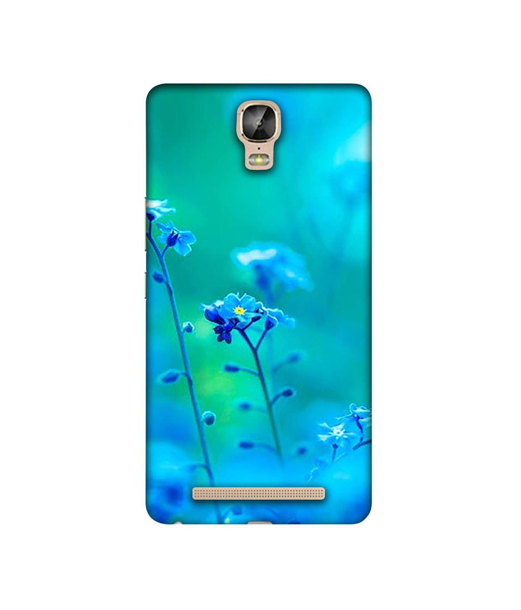Amazon Brand - Solimo Designer Blue Flower 3D Printed Hard Back Case Mobile Cover for Gionee Marathon M5 Plus