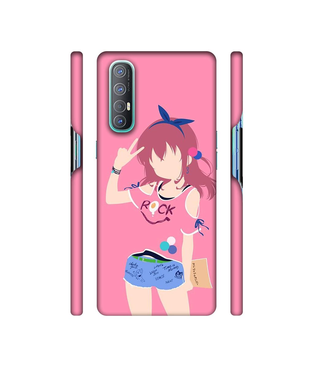 Amazon Brand - Solimo Designer Rock Lady Vector 3D Printed Hard Back Case Mobile Cover for Oppo Reno 3 Pro