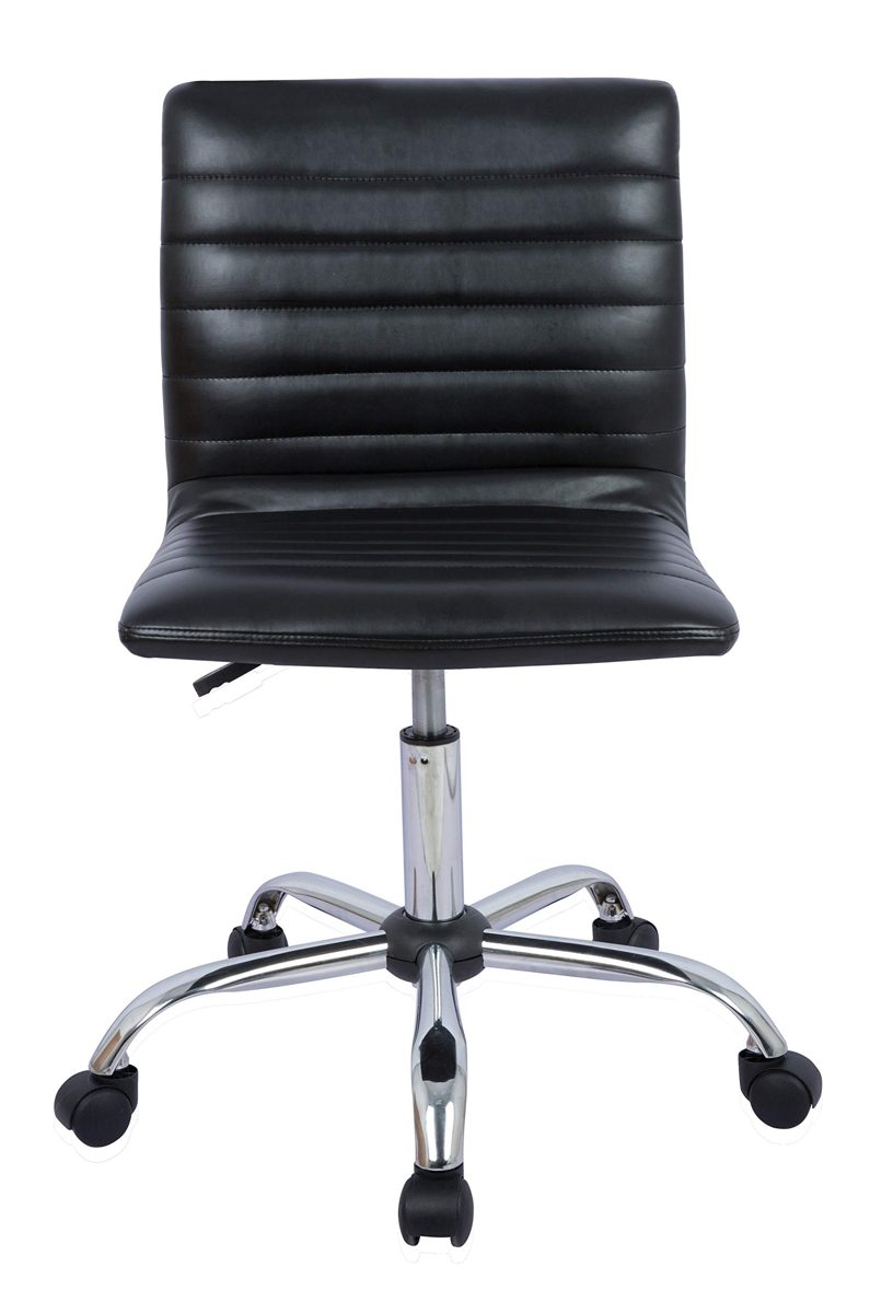 AmazonBasics Modern, Low-Back, Adjustable, Swivel, Armless Office Task Desk Chair with Casters, Black