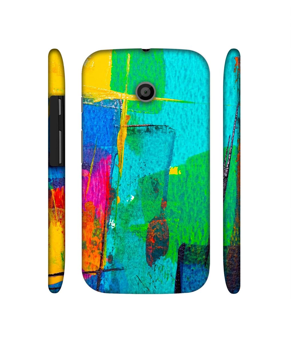Amazon Brand - Solimo Designer Color Stokes 3D Printed Hard Back Case Mobile Cover for Motorola Moto E 1st Generation