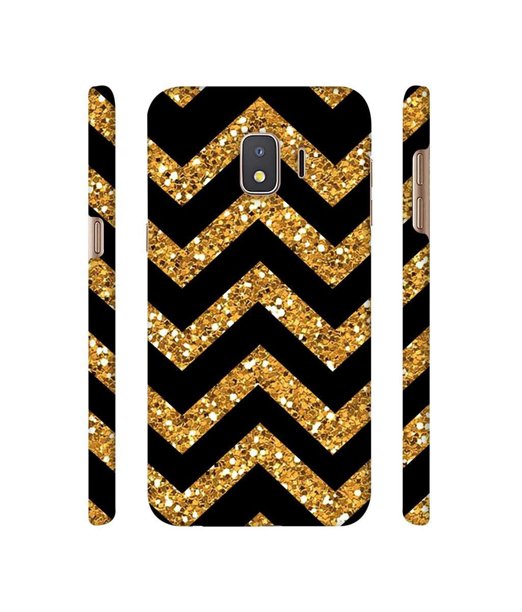 Amazon Brand - Solimo Designer Golden Zik Zak Pattern 3D Printed Hard Back Case Mobile Cover for Samsung Galaxy J2 Core