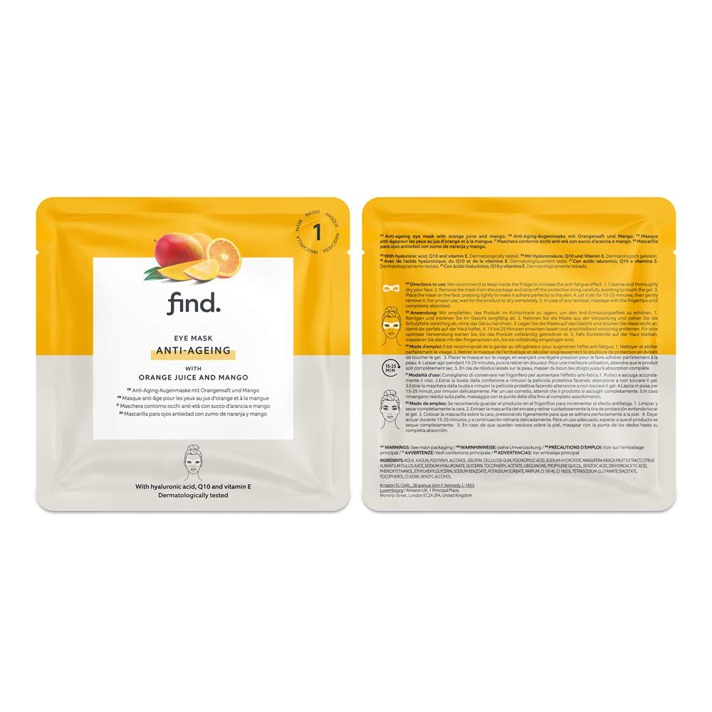 Amazon brand: anti-pollution eye mask with glacier water from the Alps.