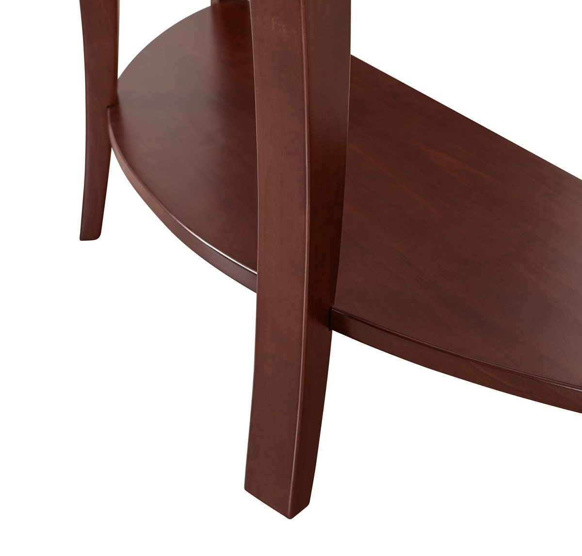 Amazon Brand – Ravenna Home Anne Marie Half-Moon Curved Leg Storage Console Entryway Table, 48"W, Dark Espresso