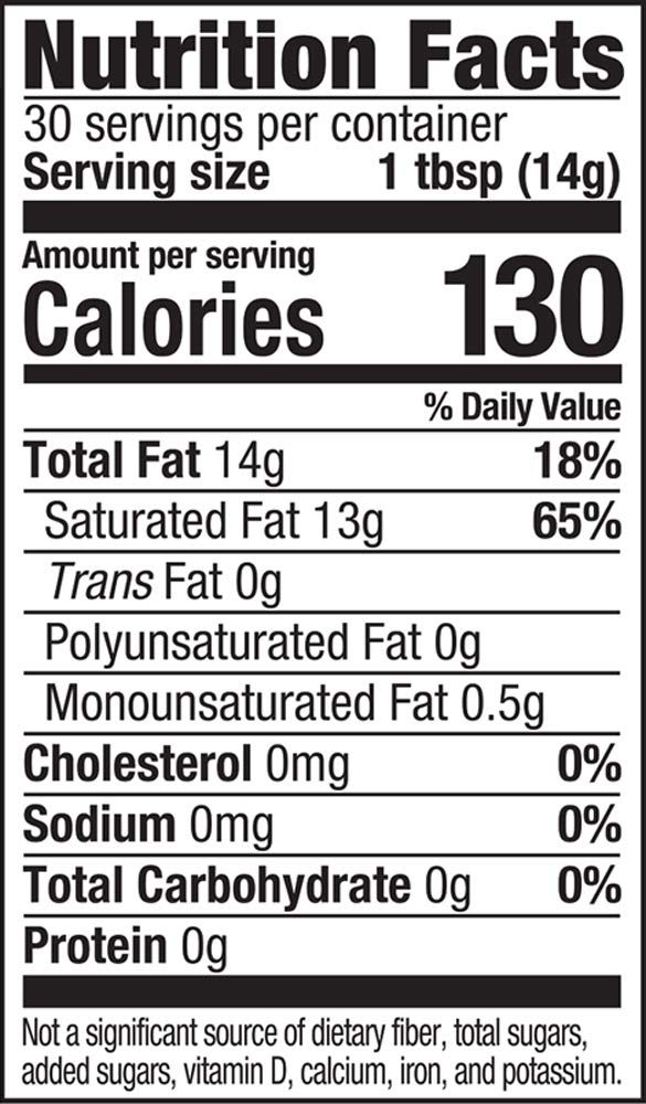 Amazon Brand - Happy Belly Organic Virgin Coconut Oil, 15 Fl Oz