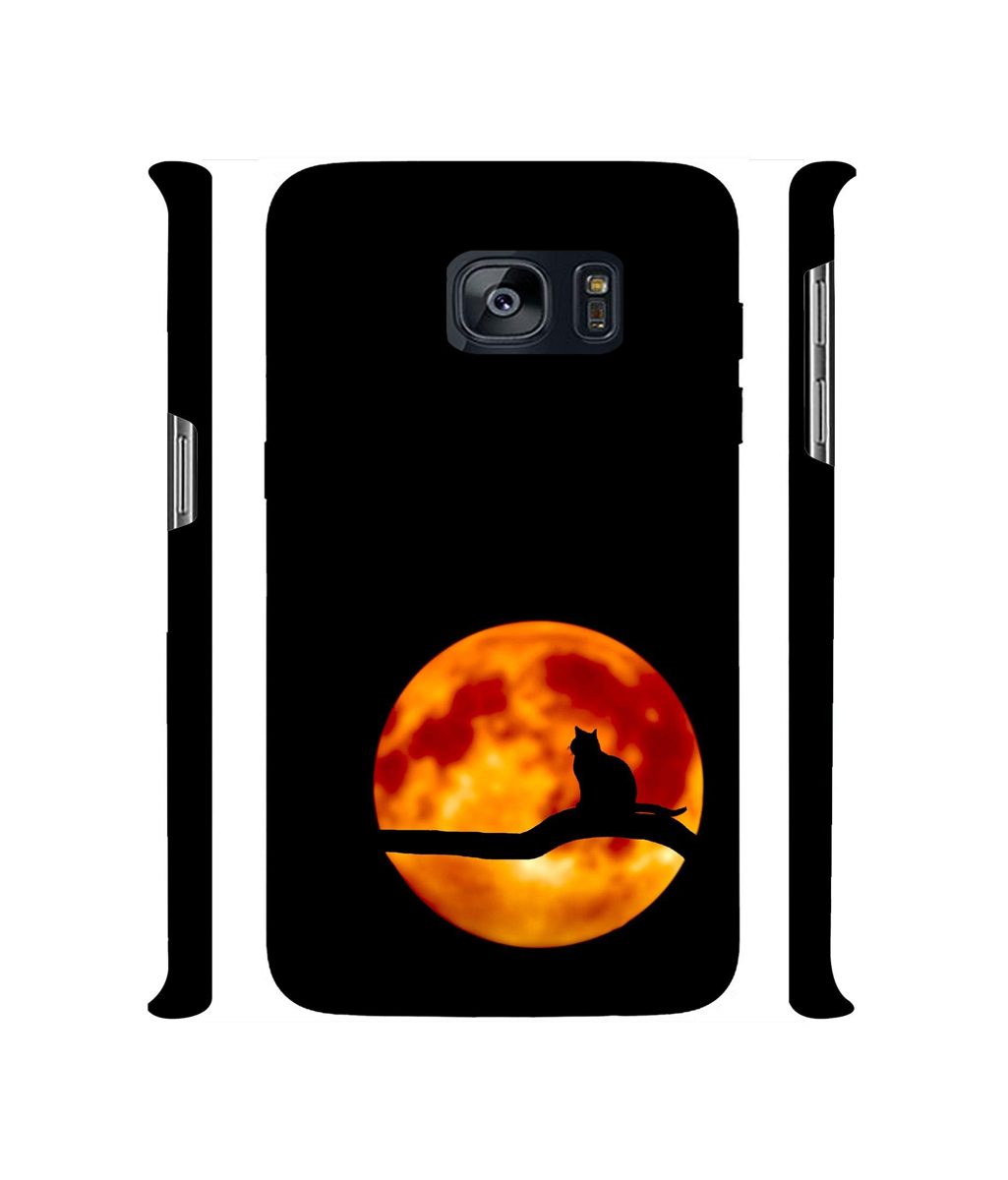 Amazon Brand - Solimo Designer Dark Black Cat 3D Printed Hard Back Case Mobile Cover for Samsung Galaxy S7 Edge