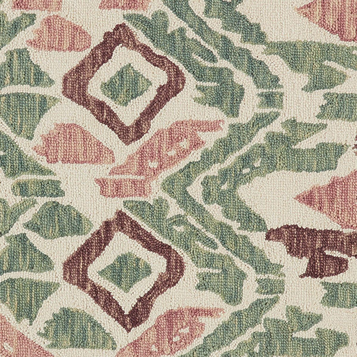 Amazon Brand – Stone & Beam Modern Global Ikat Area Rug 5' x 8', Pink and Green