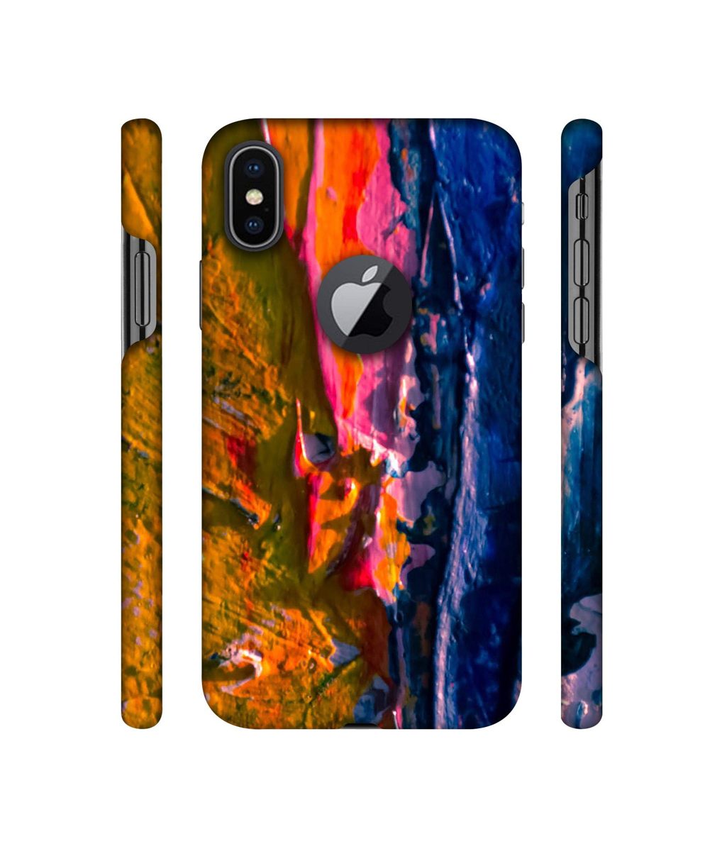 Amazon Brand - Solimo Designer Textures 3D Printed Hard Back Case Mobile Cover for Apple iPhone X (Logo Cut)