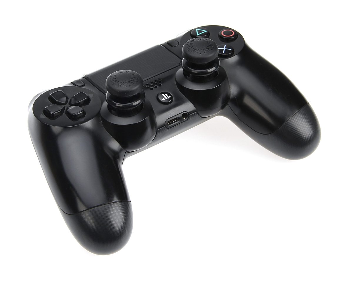 AmazonBasics PlayStation 4 Controller Thumb Grips and Precision Pack, Black