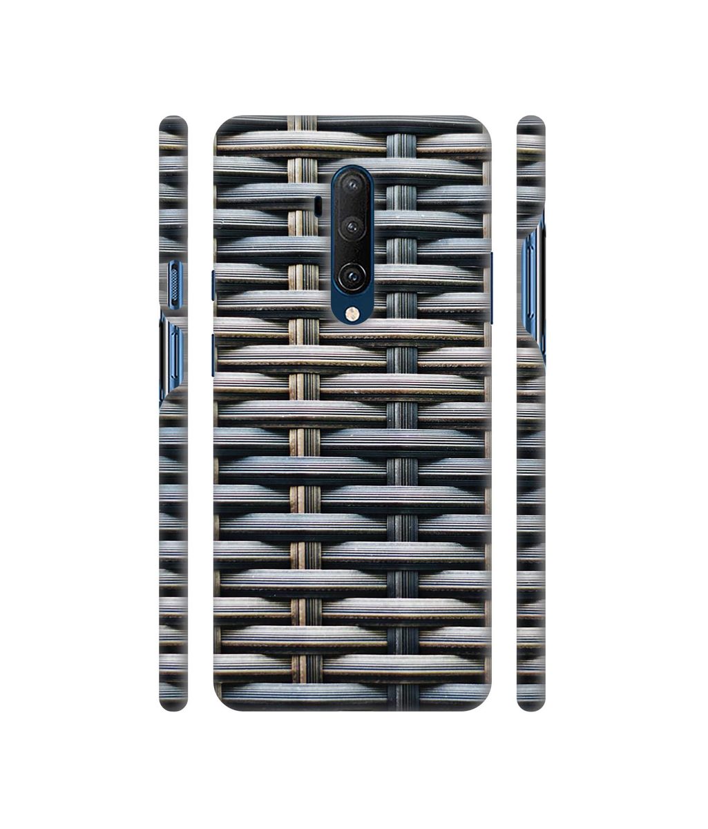 Amazon Brand - Solimo Designer Wooden Blocks Checks 3D Printed Hard Back Case Mobile Cover for OnePlus 7T Pro