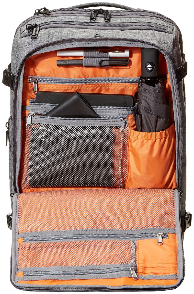 AmazonBasics Slim Travel Backpack Grey