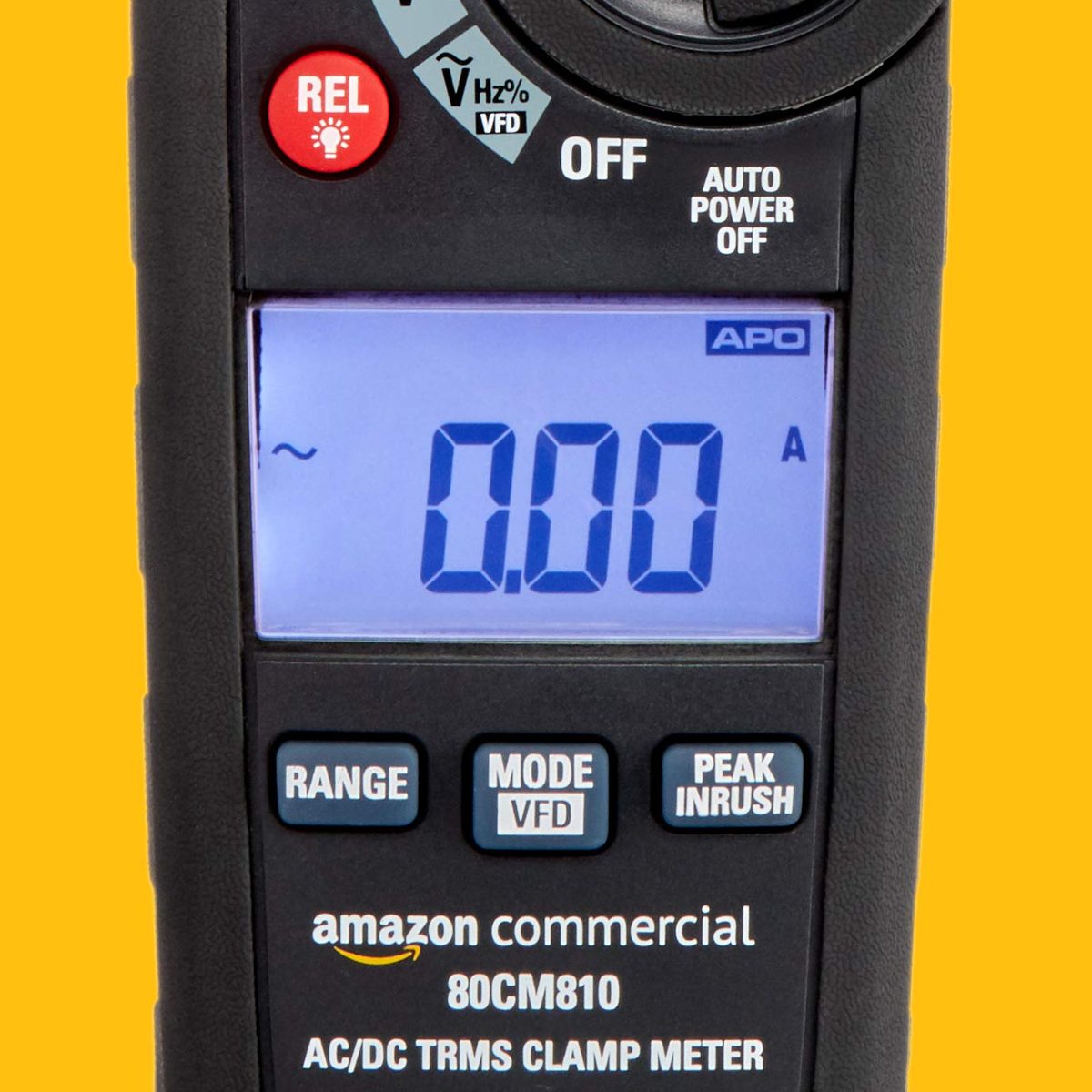 AmazonCommercial 600A AC/DC Clamp Meter, True RMS, NCV, Flashlight, 6000 Count