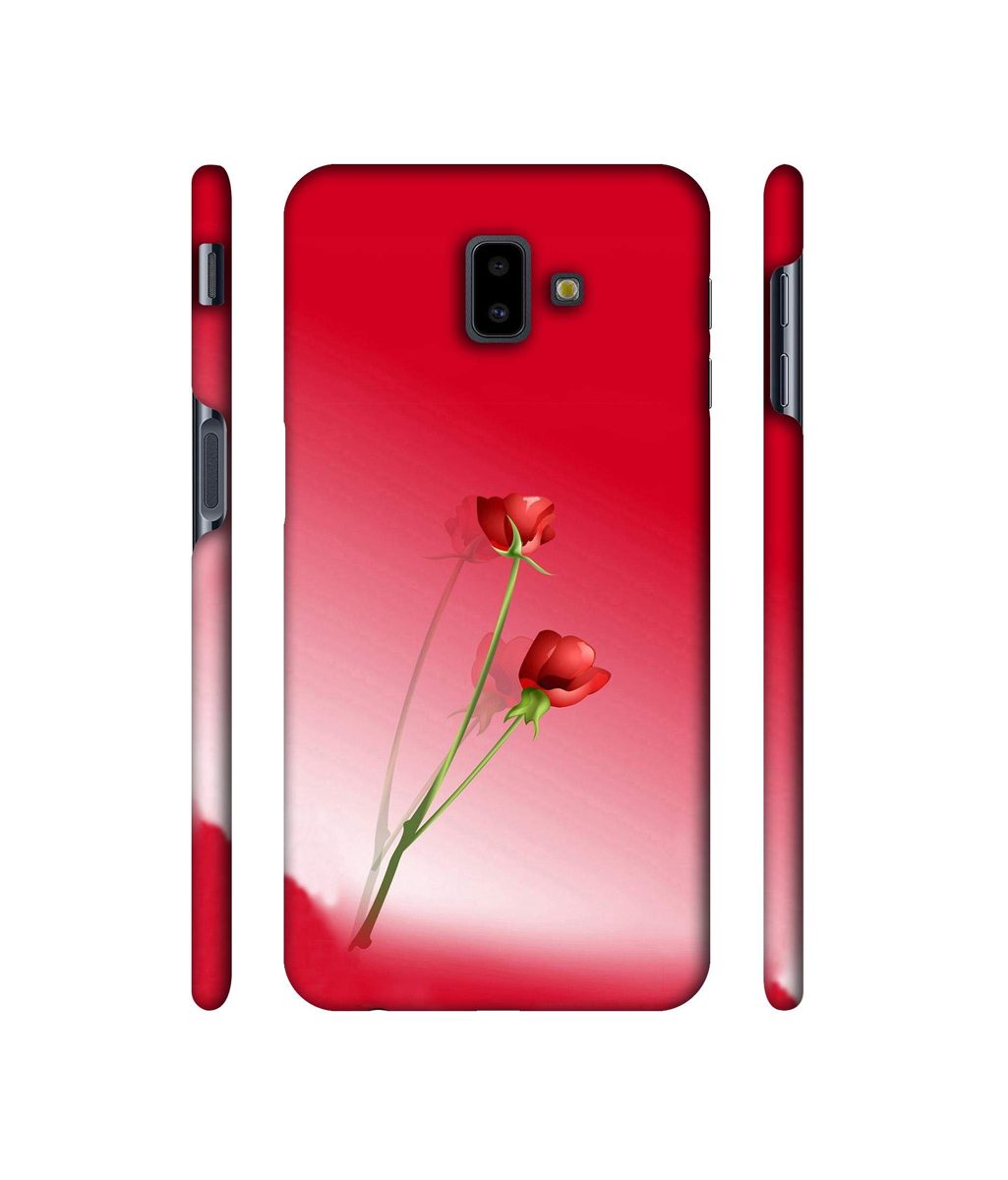 Amazon Brand - Solimo Designer Red Roses 3D Printed Hard Back Case Mobile Cover for Samsung Galaxy J6 Plus
