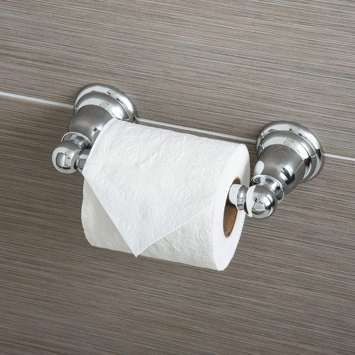 AmazonBasics Classic Toilet Paper Holder, Polished Chrome