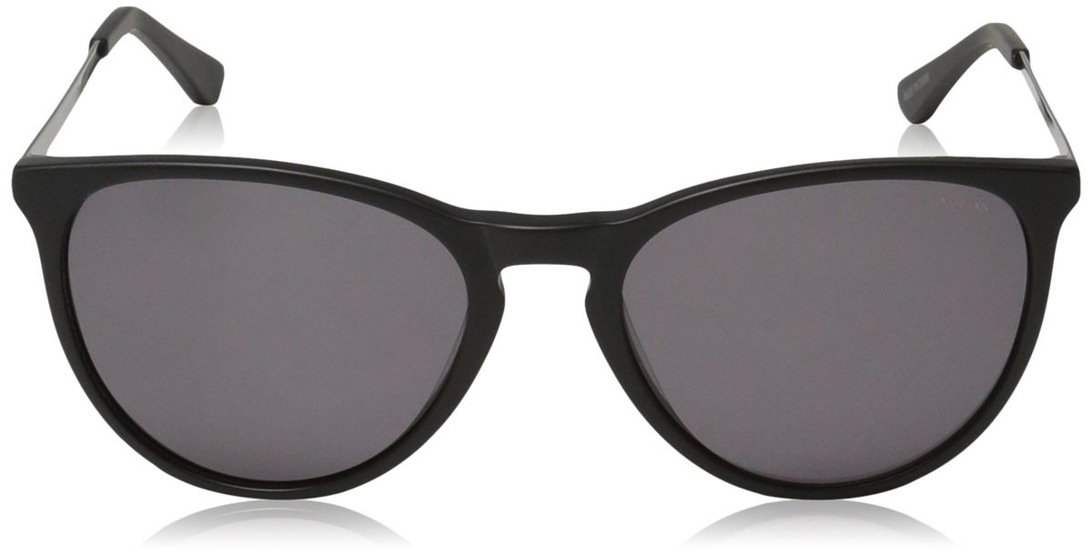 Obsidian Sunglasses for Women Fashion Round Frame 09, Matte Black/Gunmetal, 54 mm
