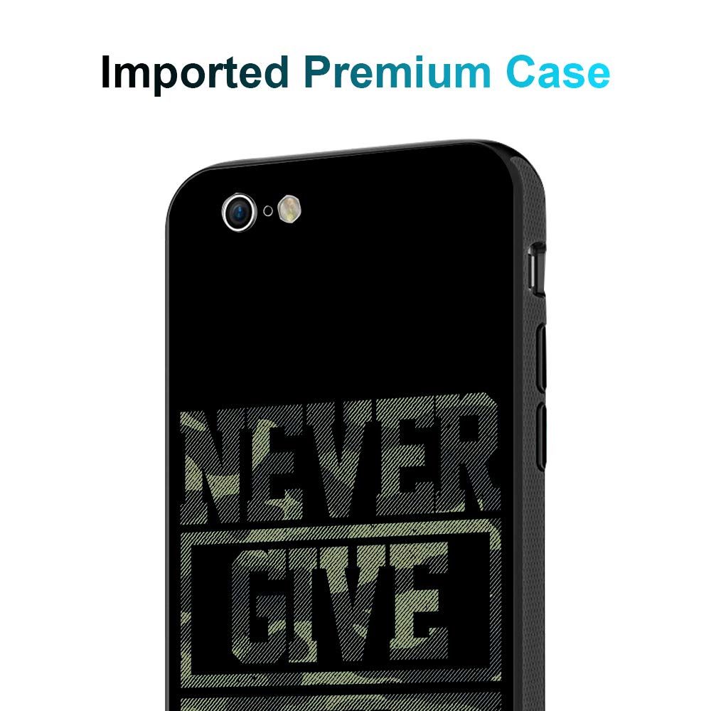 Amazon Brand - Solimo Designer Never Give Up Printed Hard Back Case Mobile Cover for Apple iPhone 6s & 6