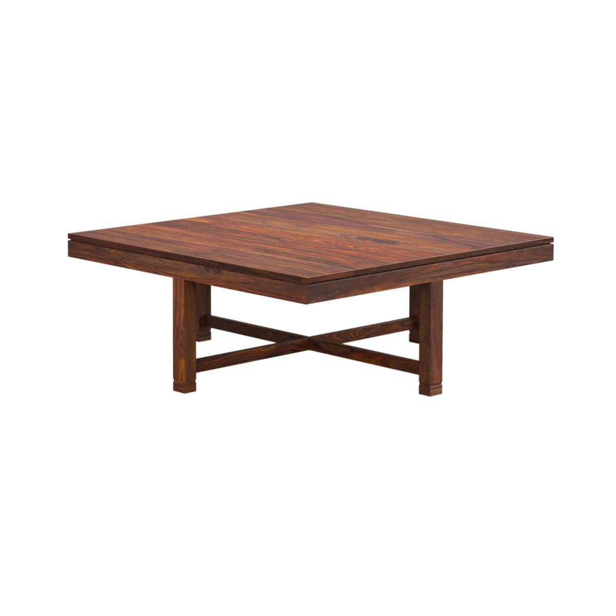 Amazon Brand - Solimo Andro Solid Sheesham Wood Coffee Table with 4 Stools (Teak Finish)
