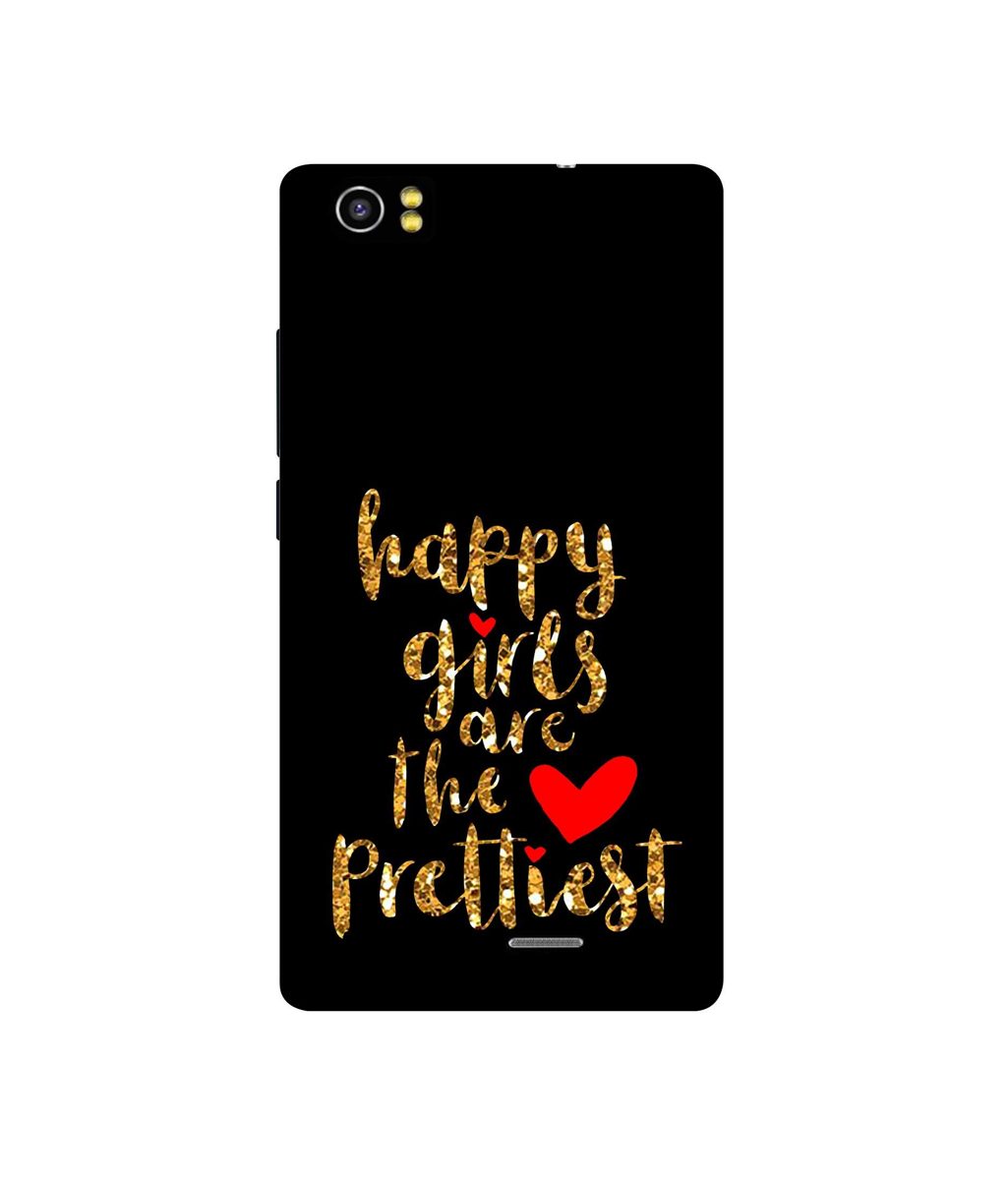 Amazon Brand - Solimo Designer Happy Girls are The Prettiest UV Printed Soft Back Case Mobile Cover for Lava Iris X5 4G