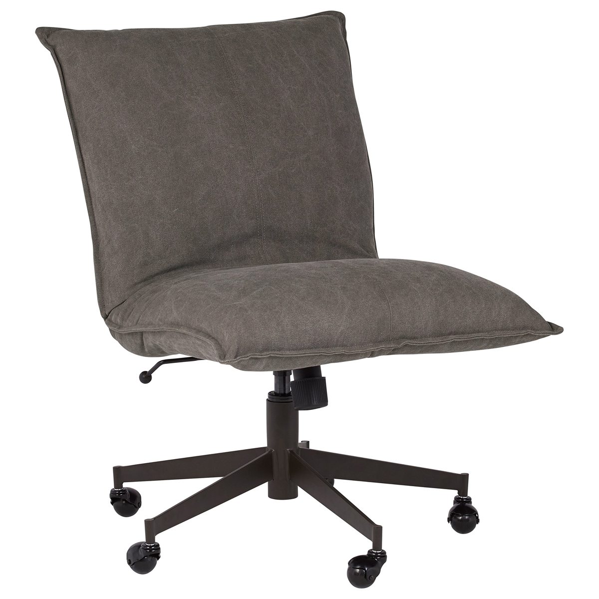 Rivet Fun Contemporary Home Office Desk Chair, 36"-39", Grey/Black