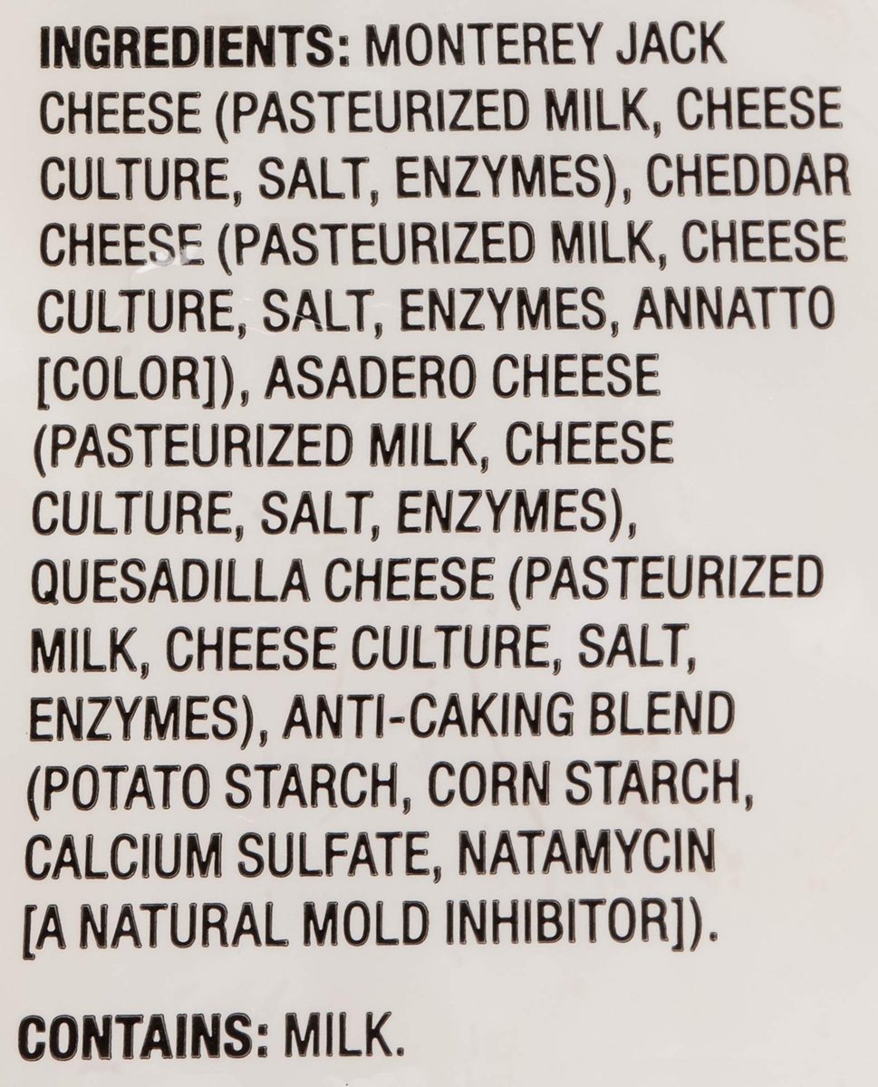 Amazon Brand - Happy Belly Shredded Mexican Four Cheese Blend, 32 Ounce