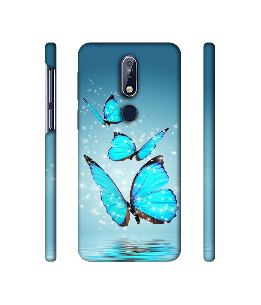 Amazon Brand - Solimo Designer Flying Butterflies 3D Printed Hard Back Case Mobile Cover for Nokia 7.1
