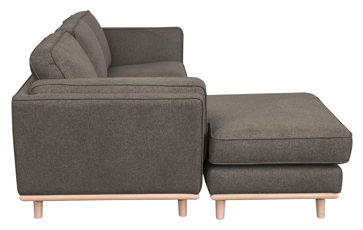 Amazon Brand – Rivet Rockwood Modern Reversible Chaise, Fabric, 93.3"W, Dark Gray