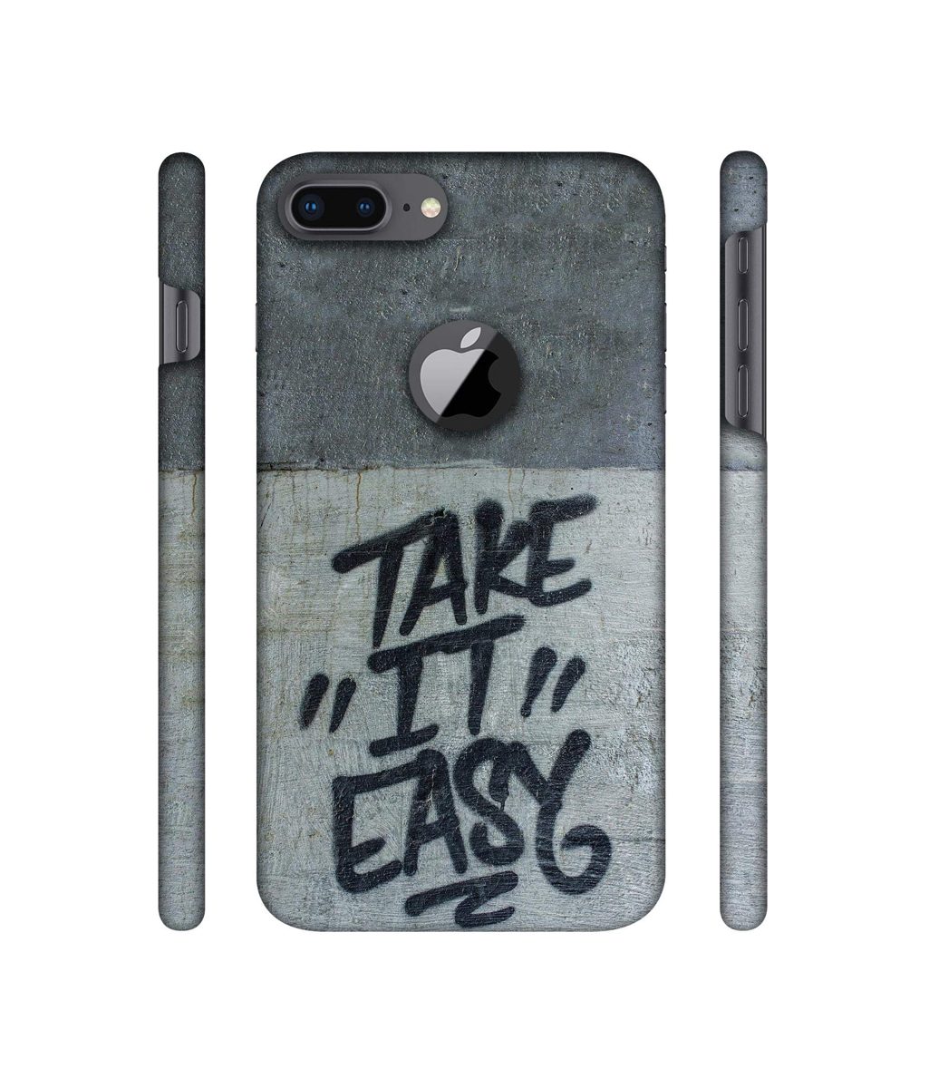 Amazon Brand - Solimo Designer Take It Easy 3D Printed Hard Back Case Mobile Cover for Apple iPhone 8 Plus (with Logo Cut)