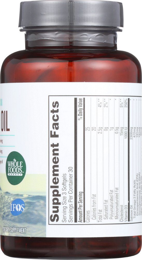 Whole Foods Market, Wild Alaskan Salmon Oil, 90 ct