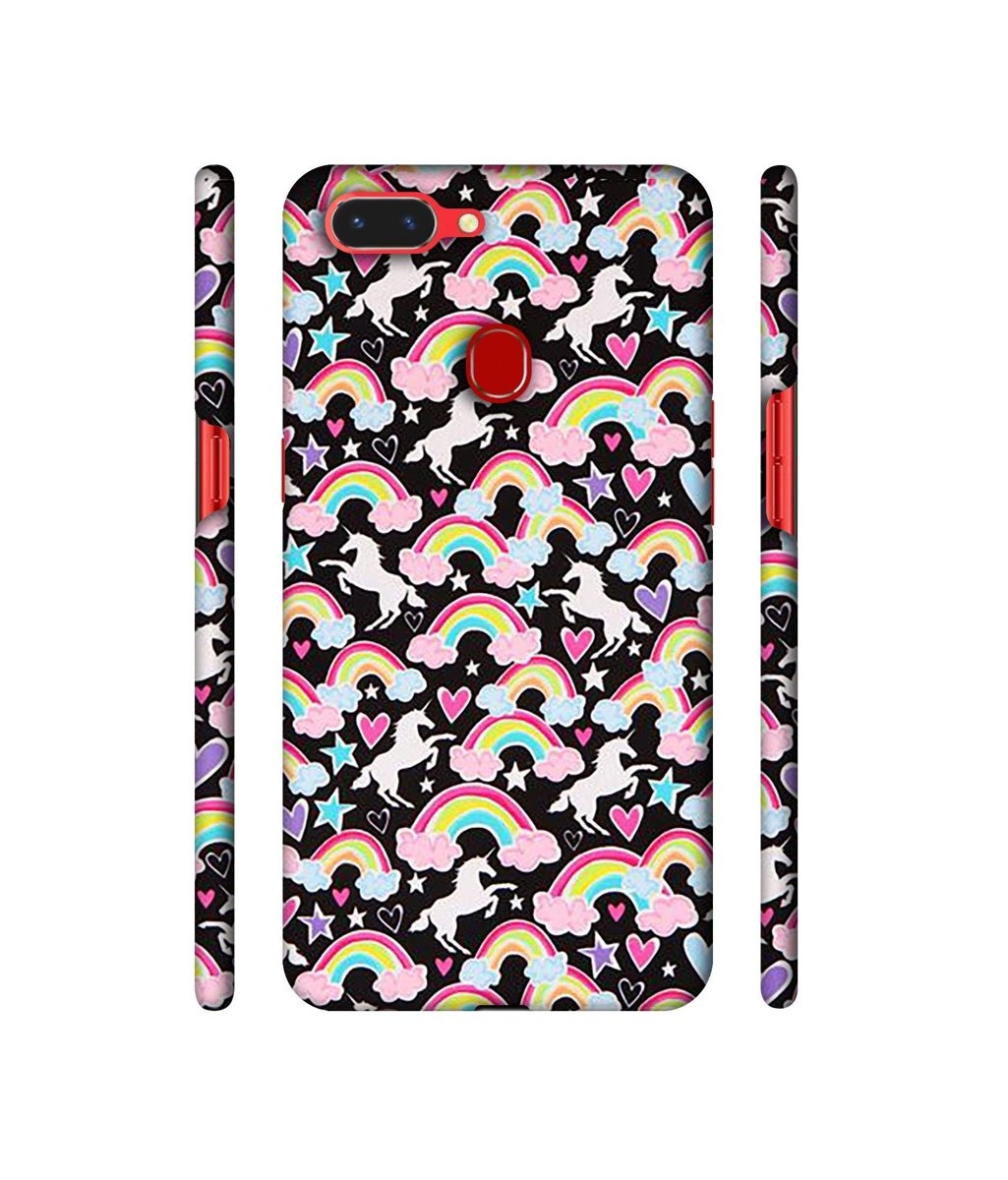 Amazon Brand - Solimo Designer Unicorn Texture 3D Printed Hard Back Case Mobile Cover for Realme 2