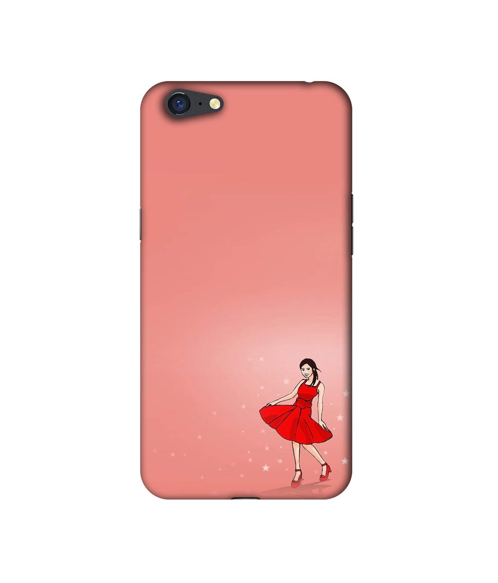 Amazon Brand - Solimo Designer Red Dress Lady 3D Printed Hard Back Case Mobile Cover for Oppo A71