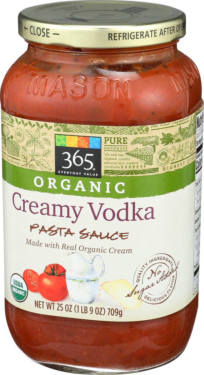 365 Everyday Value, Organic Creamy Vodka Pasta Sauce, 25 oz