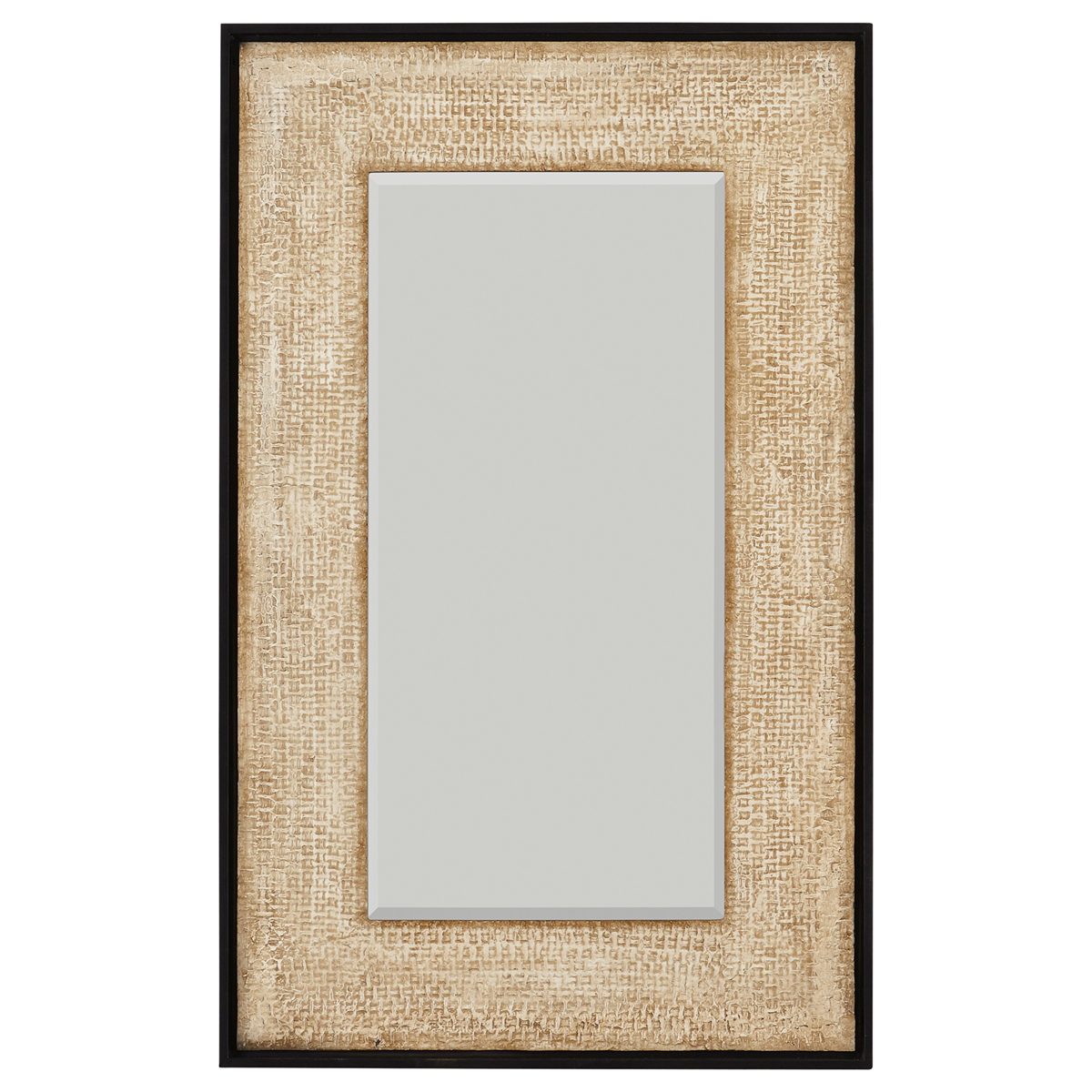 Amazon Brand – Stone & Beam Rustic Woven Frame Mirror, 48" H, Natural