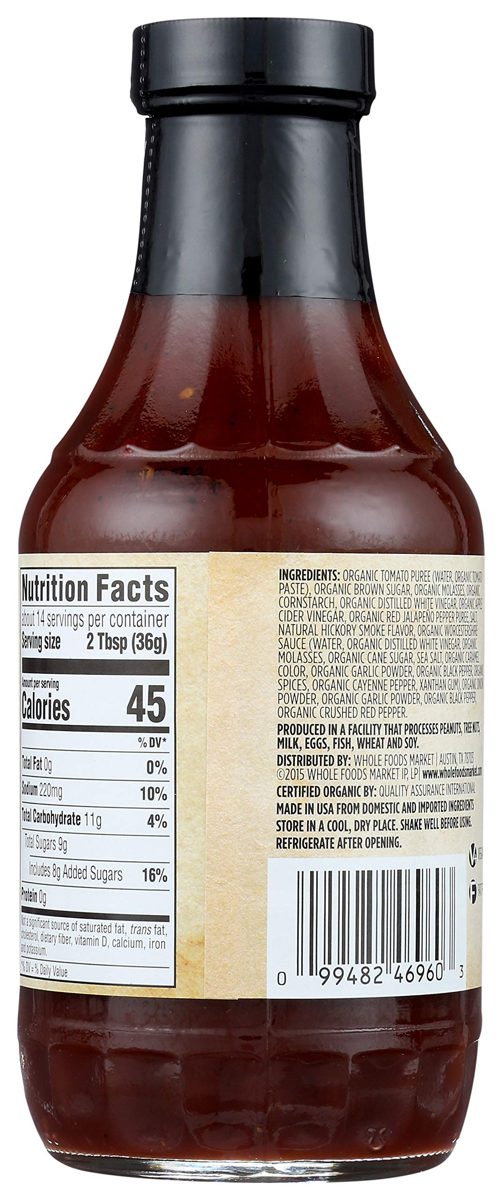 365 Everyday Value, Organic Kansas City Love Barbecue Sauce, 18 oz