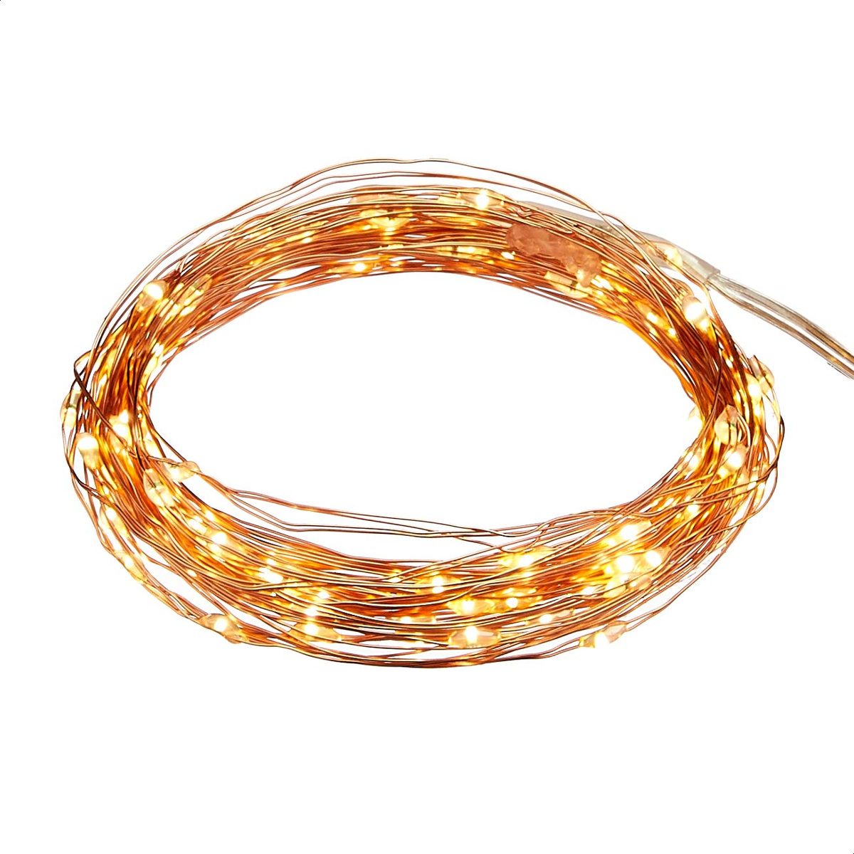 Amazon Brand - Solimo 100 LED Copper String Light for Decoration, USB Powered, Warm White