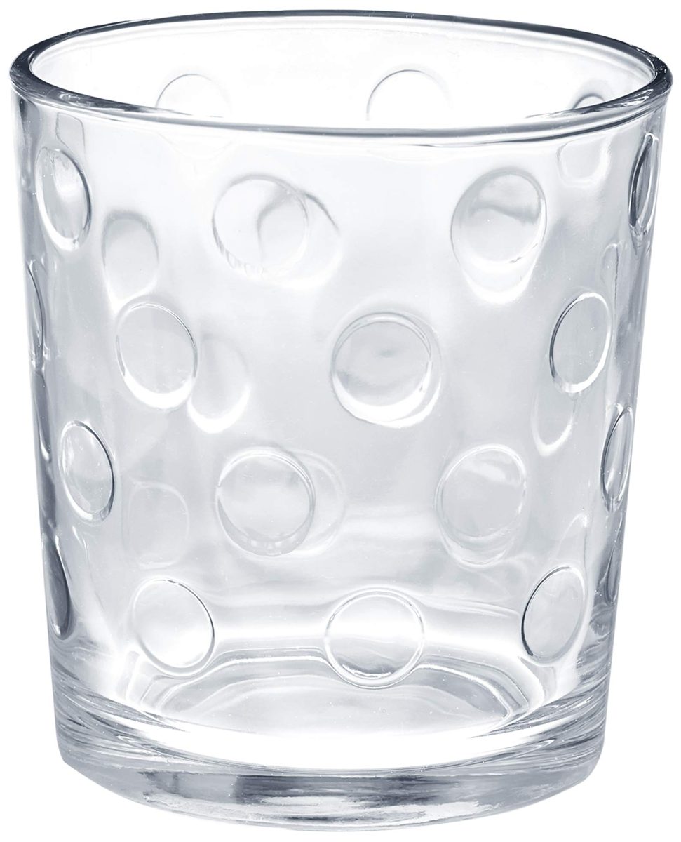 Amazon Brand - Solimo Ariana Whisky Glass Set, 285ml, Set of 6, Transparent