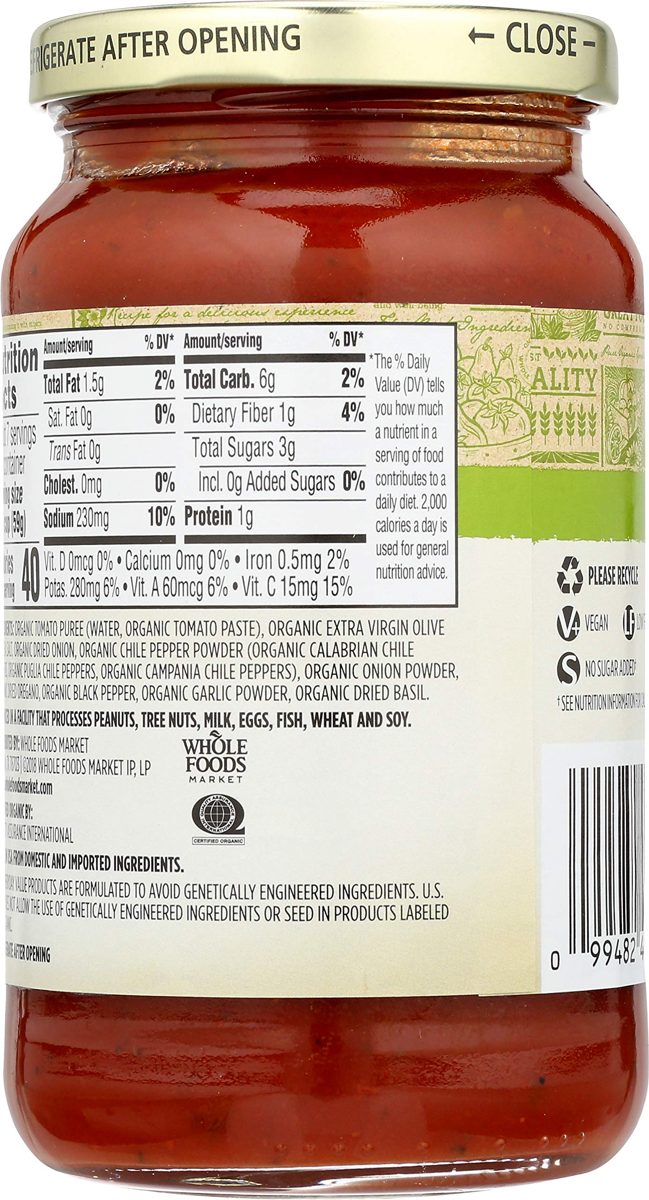 365 Everyday Value, Organic Spicy Pizza Sauce, 14 oz