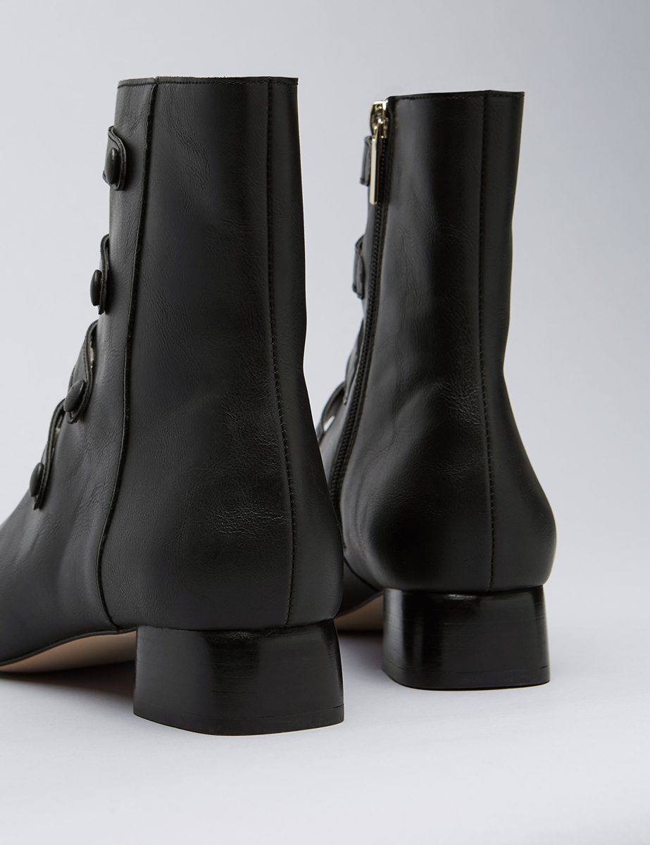 Find Women’s Boots Ankle Block Heel Pointed Toe Black 7 UK (40 EU),20-02-03