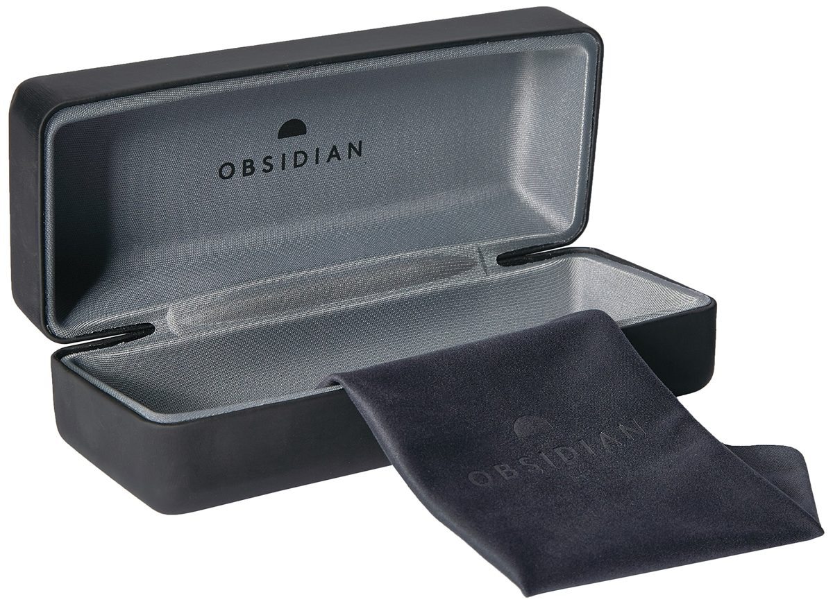 Obsidian Sunglasses for Women or Men Polarized Square Frame 04, Matte Black, 54 mm
