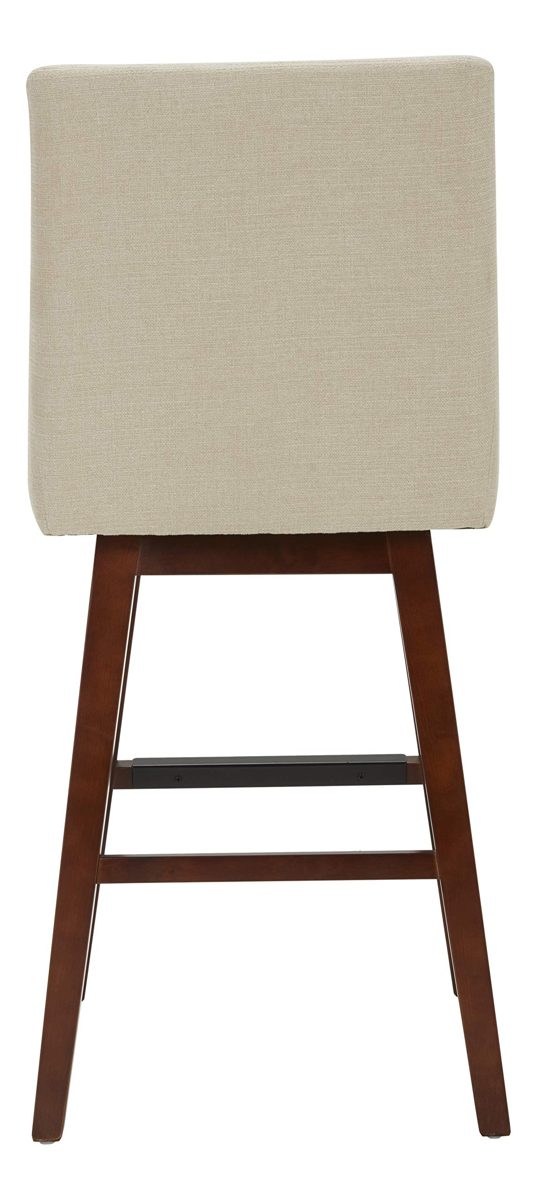 Amazon Brand – Stone & Beam Alaina Contemporary High-Back Swivel Seat Bar Stool, 43"H, Hemp