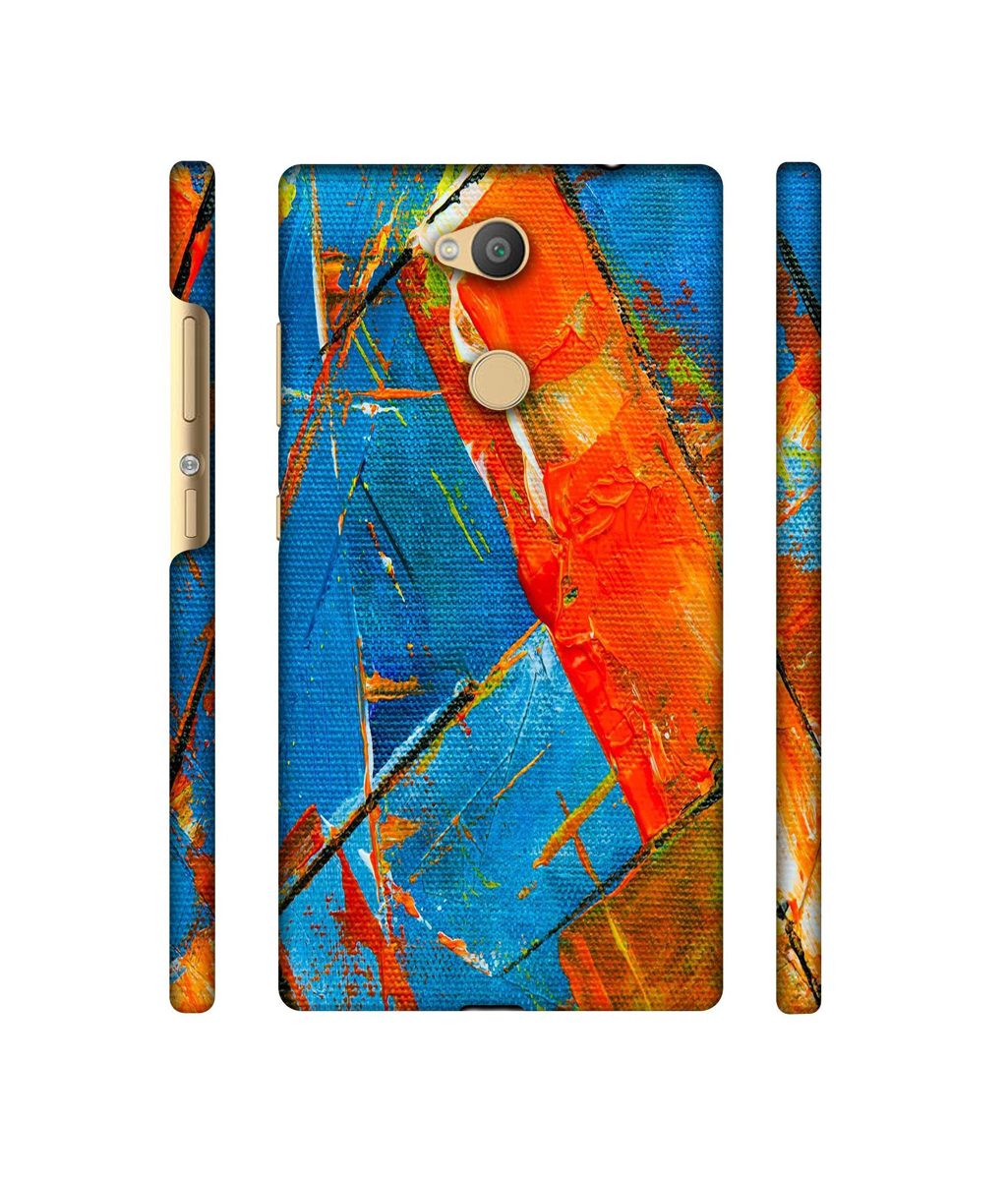 Amazon Brand - Solimo Designer Sky Blue and Orange Canvas 3D Printed Hard Back Case Mobile Cover for Sony Xperia L2