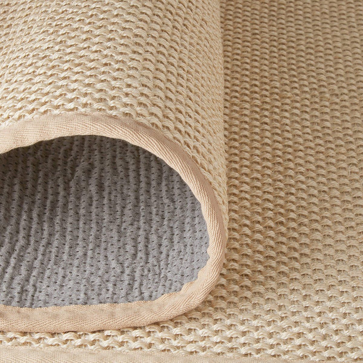 Amazon Brand – Rivet Woven Bordered Sisal Area Rug, 5 x 7 Foot, Ivory