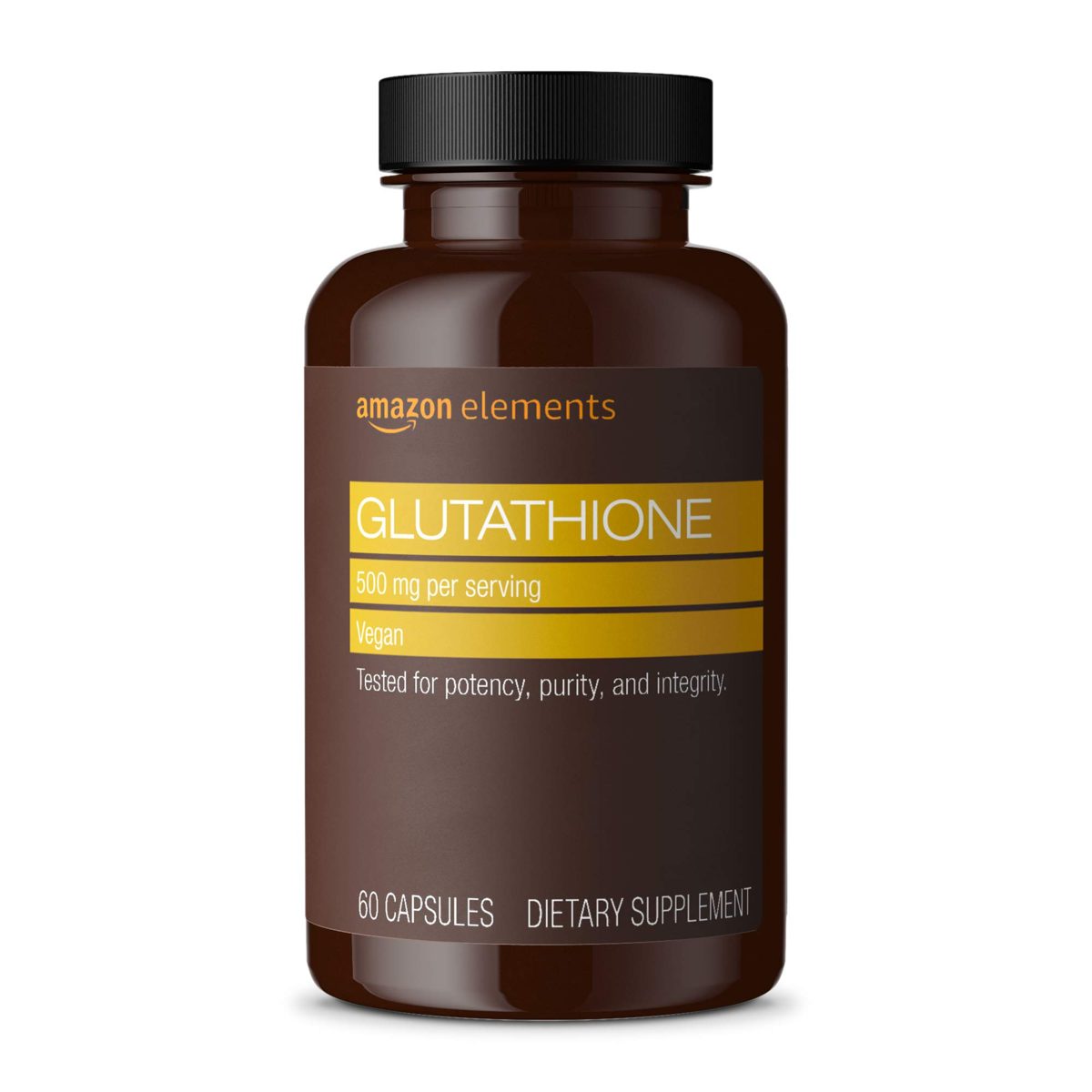 Amazon Elements Glutathione, 500mg, 60 Capsules, 2 Month Supply & Vitamin C 1000mg, Vegan, 300 Tablets, 10 Month Supply