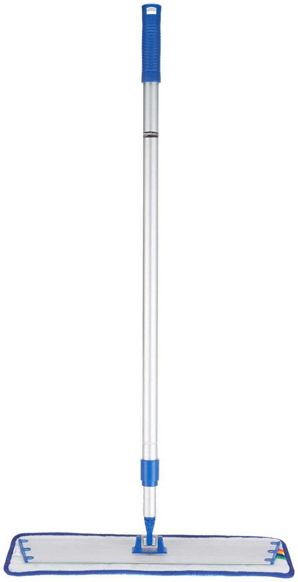 AmazonBasics 24 Inch Aluminum Microfiber Dust Mop Frame Set, 6-Pack (Renewed)