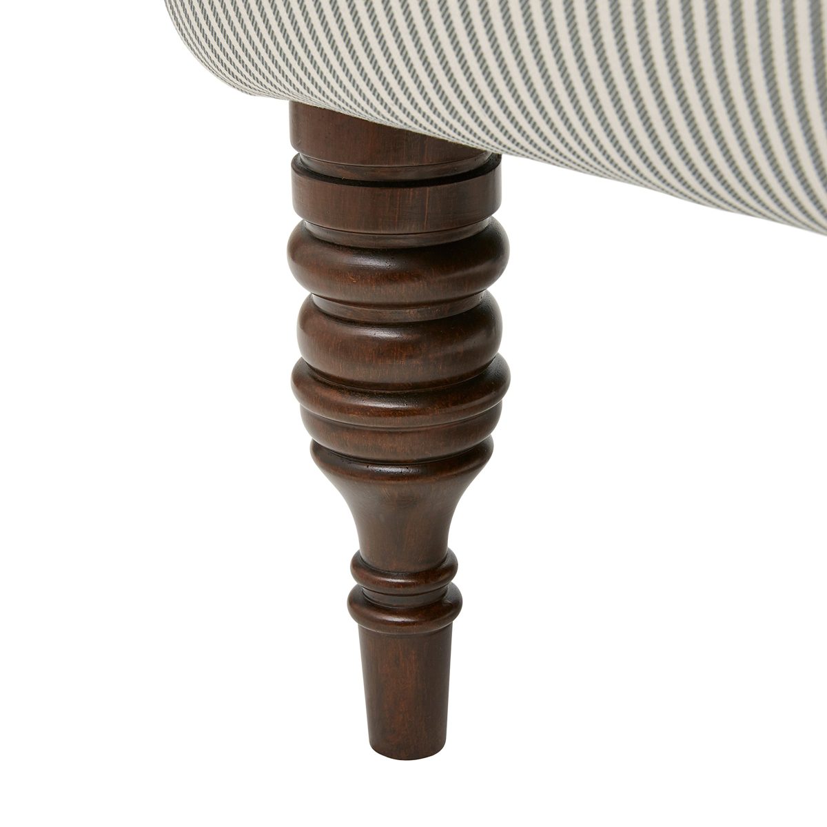 Amazon Brand – Stone & Beam Modern Sweeping Arm Settee, 51"W, Oxford Stripe Charcoal