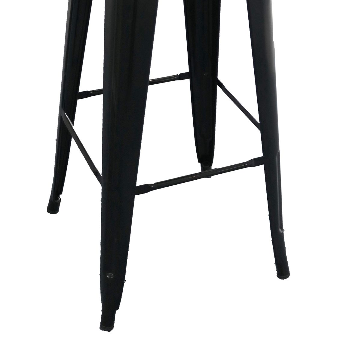 Amazon Brand – Ravenna Home High Back Bistro Metal Bar Stool, 40.25 Inch Height, Black, Set of 4