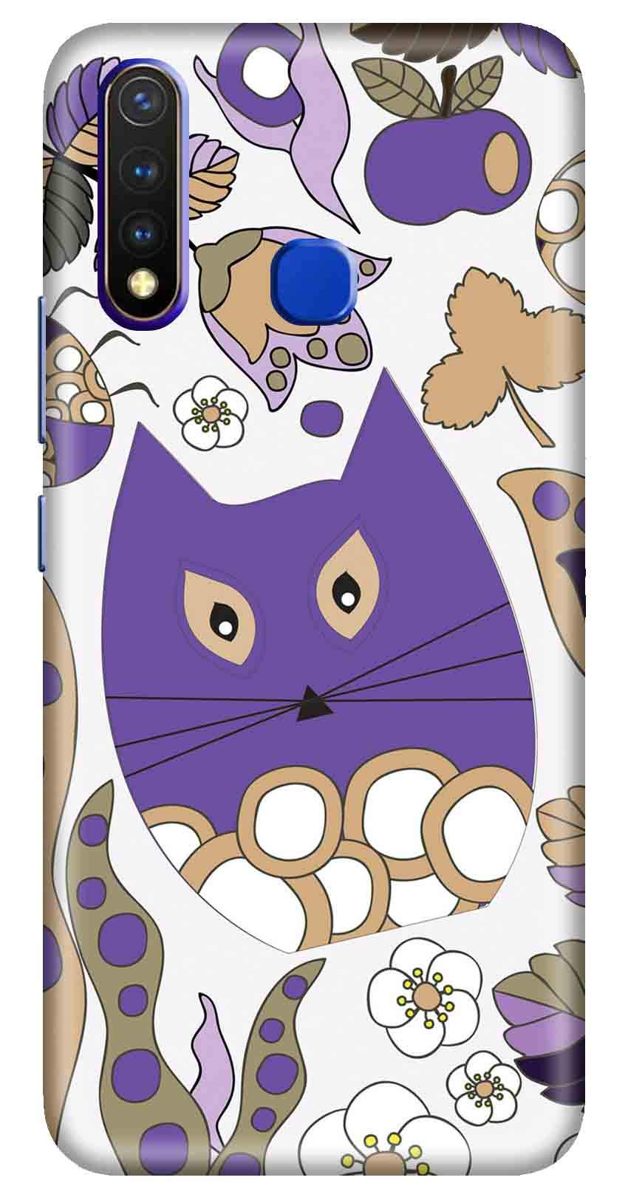 Amazon Brand - Solimo Designer Cartoon Pattern 3D Printed Hard Back Case Mobile Cover for Vivo Y19 / Vivo U20