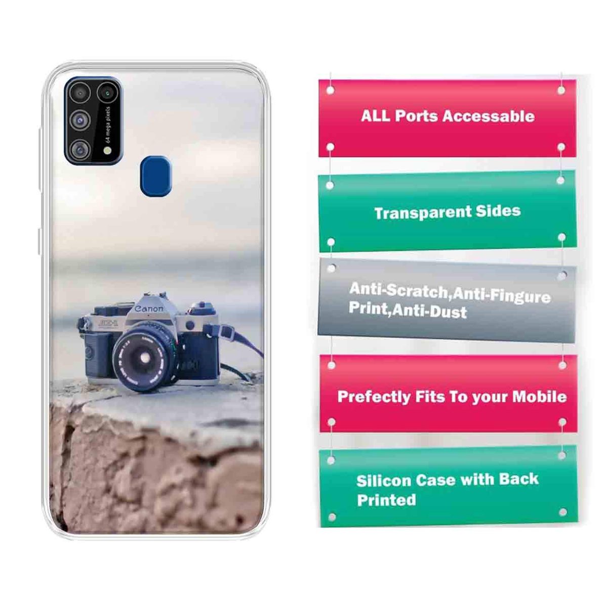 Amazon Brand - Solimo Designer Multicolor Photography Design Printed Soft Back Case Mobile Cover for Samsung Galaxy M31