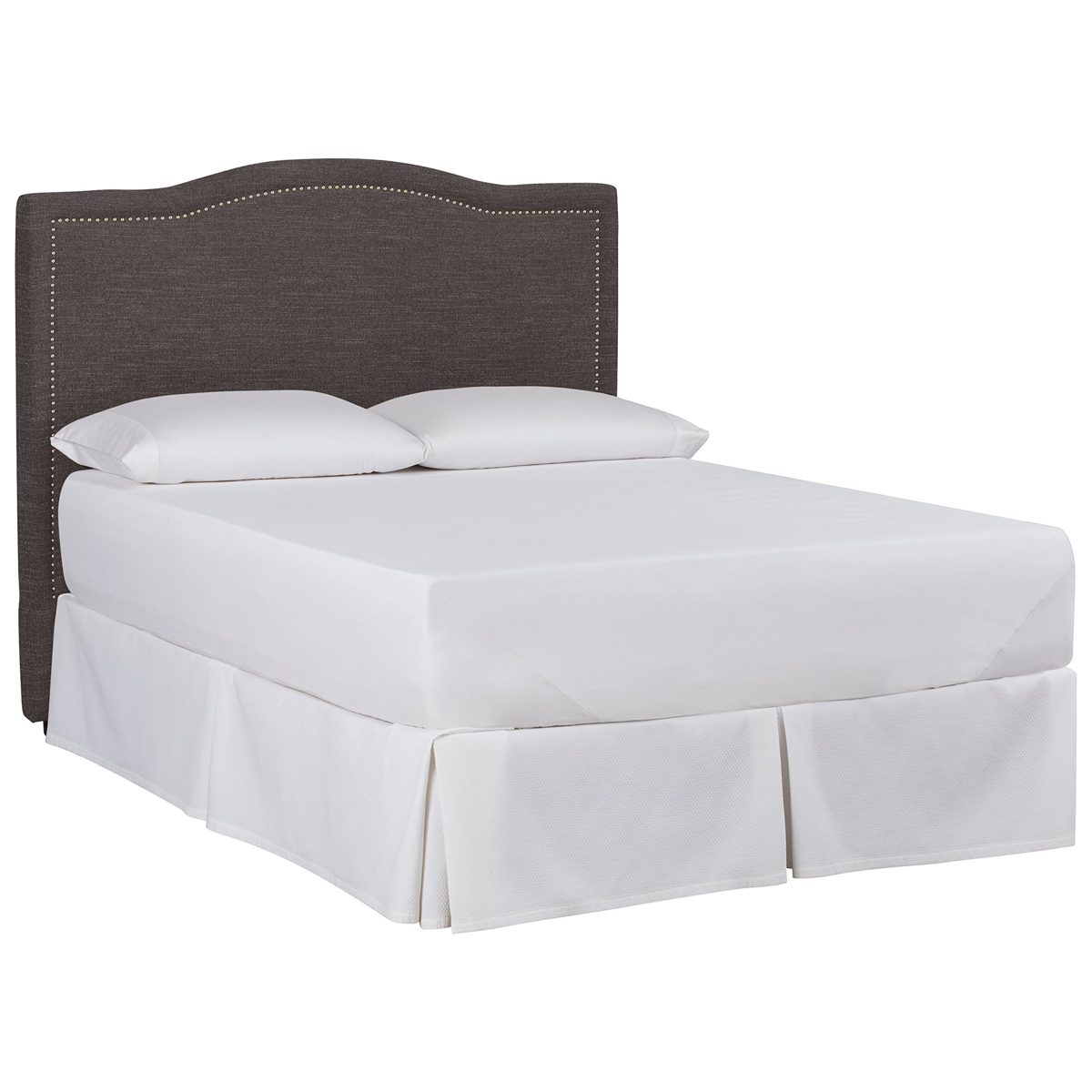 Amazon Brand – Stone & Beam Bridgewater Curved King Headboard, 82"W, Curious Charcoal