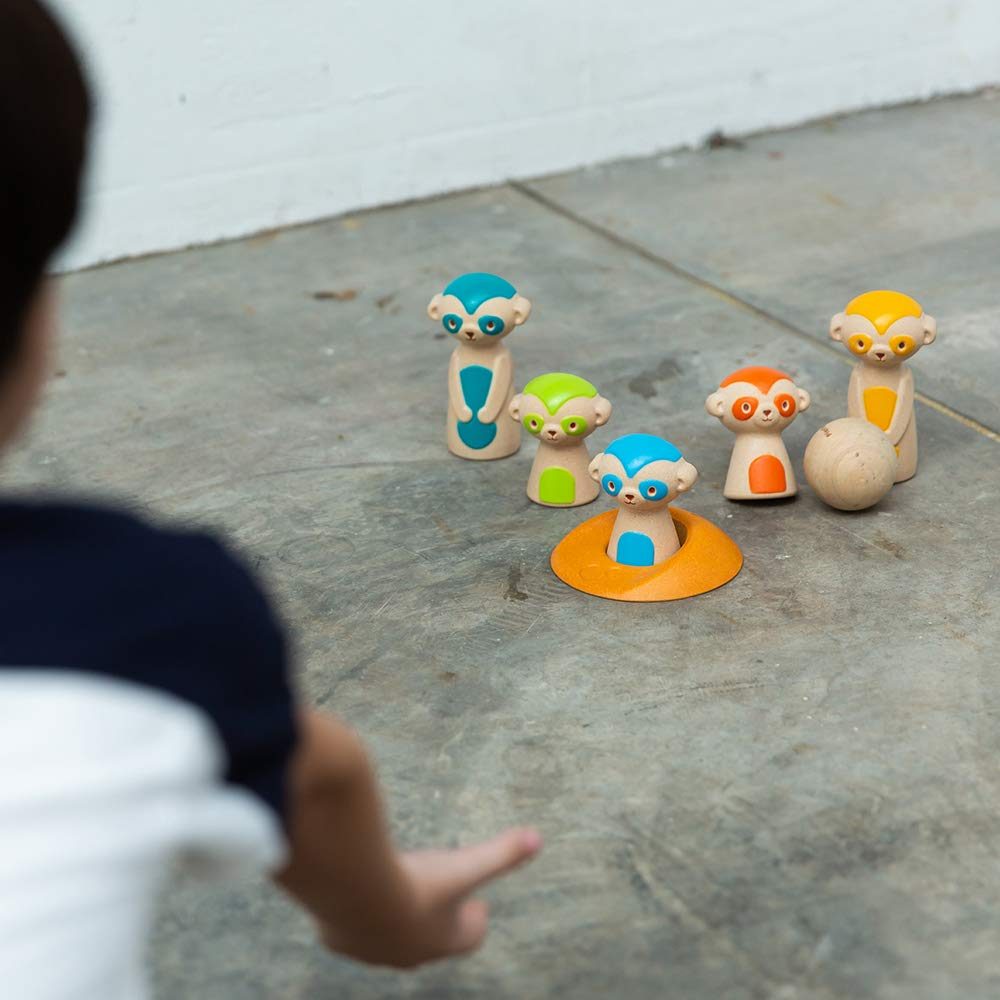 AmazonBasics Gross Motor Case Pack, Mini Golf, Walking Cups, Balance Board, Meadow Ring Toss, Meercat Bowling
